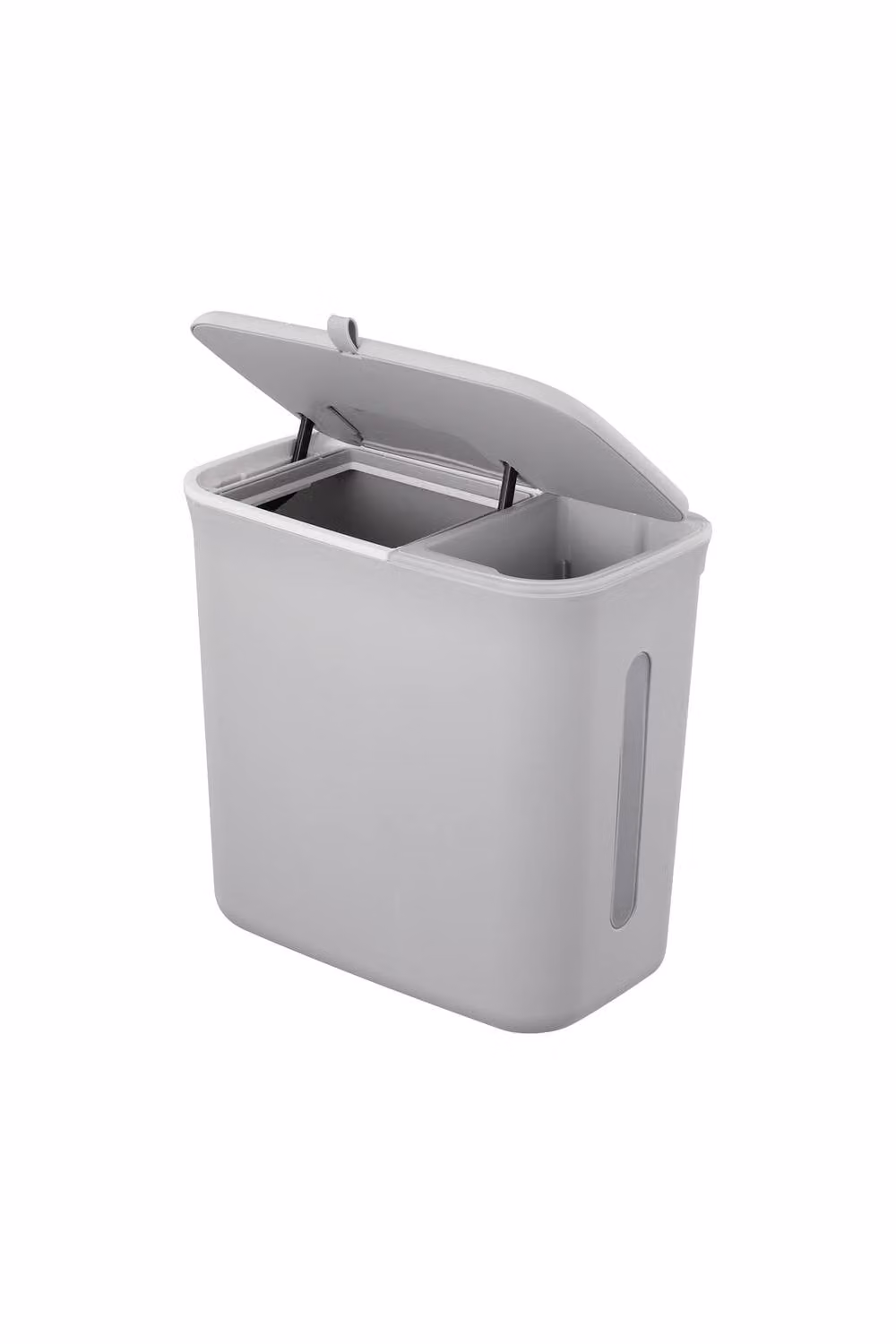 Garden Sanctuary Grey Over-Cabinet Kitchen Bin with Swing Lid and Removable Inner Bucket, 6.5L