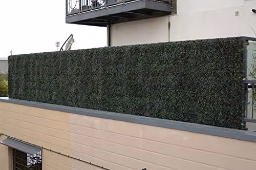 Best Artificial Green Boxwood Topiary Hedging Dense Screening Panel, W/D/H: 50 x 50 x 50 cm – 4
