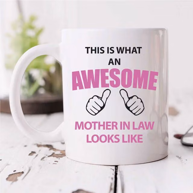 60 Second Makeover Limited This Is What An Awesome Mother In Law Looks Like Ceramic Mug, White, 330 ml