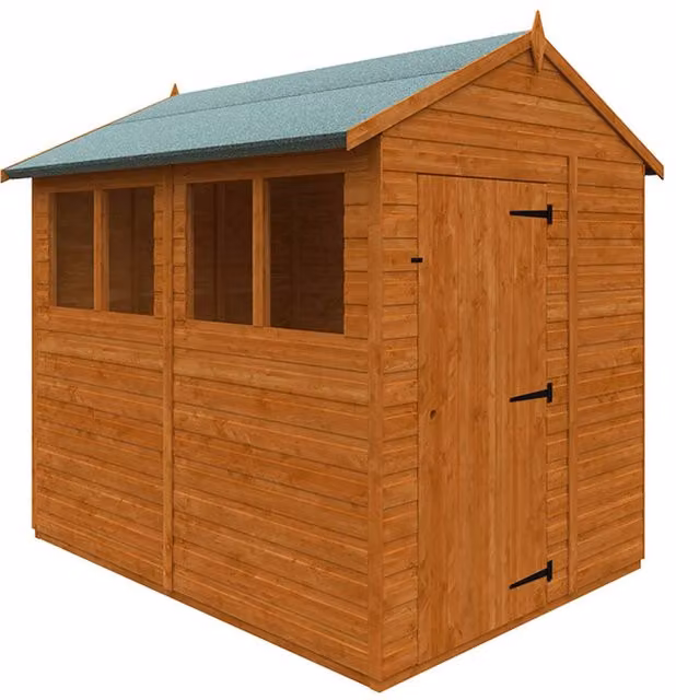 Buttercup Farm 8x6 Flex Apex Gable Chicken Coop in Burnt Orange, W175 x D238.8 x H213.5 cm