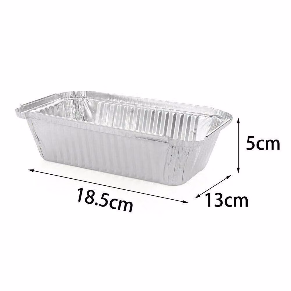 SPETLEK Silver Rectangular Foil Tin Cooking Tray Set – 2