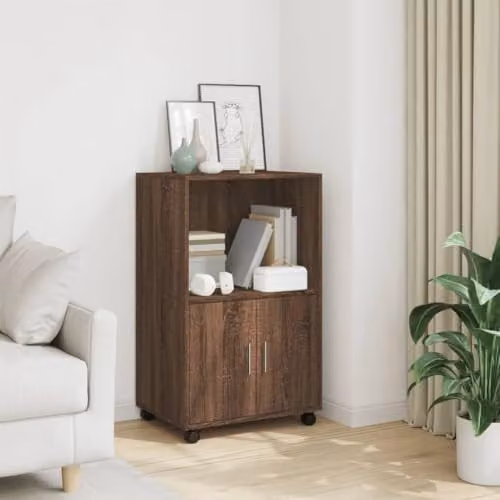 vidaXL Rolling Cabinet in Brown, W/D/H: 55 x 40 x 91 cm – 2