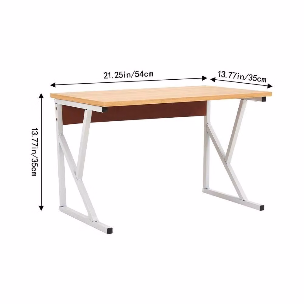 KORVIXA Brown Wood and Metal Office Printer Stand and Storage Shelf, Width: 100 cm – 2