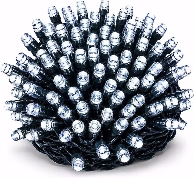 Simpa 100 LED Multi-Action Battery Operated String Lights in White – 1
