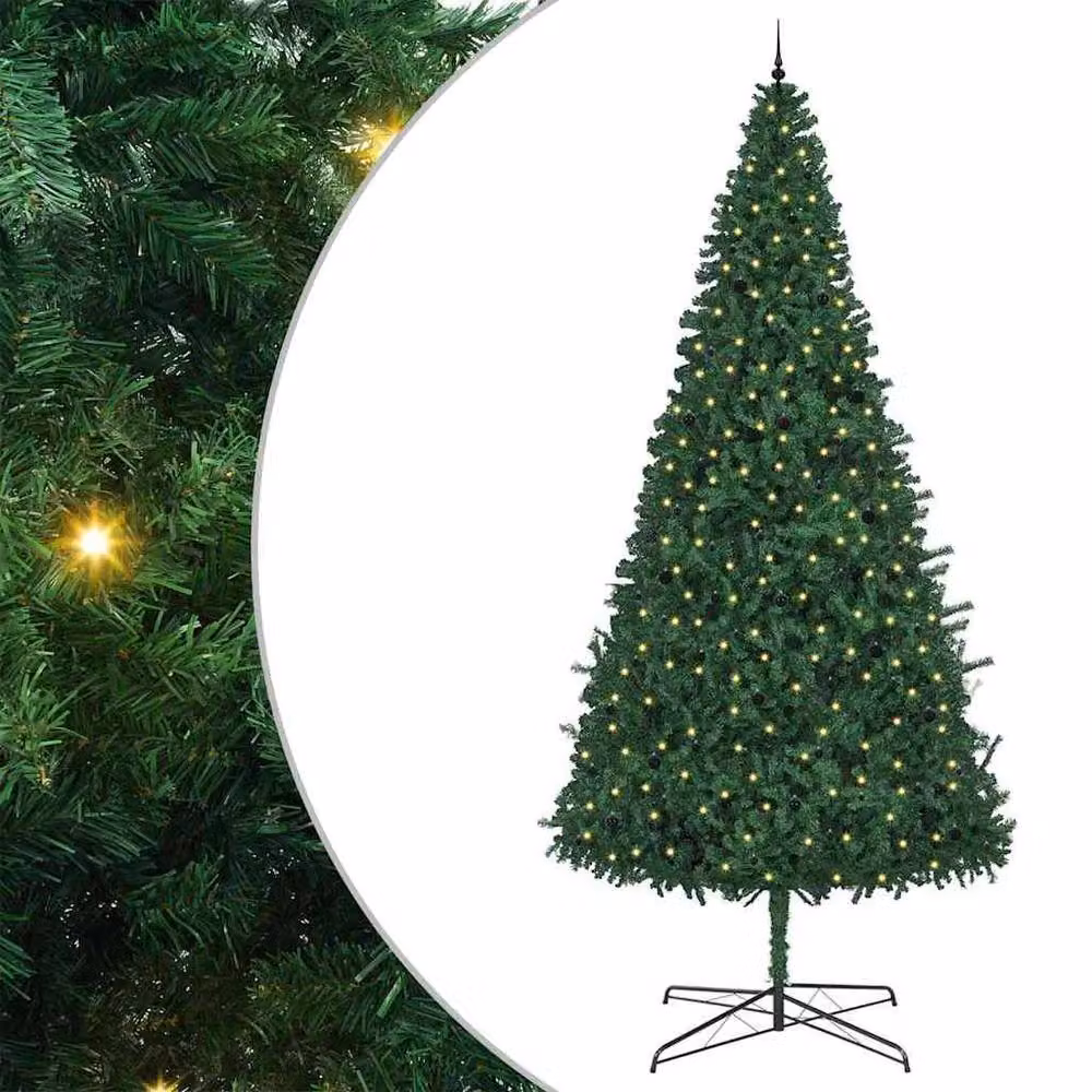 Berkfield Home Green Christmas Tree with Decorative String Lights, 400 cm – 2