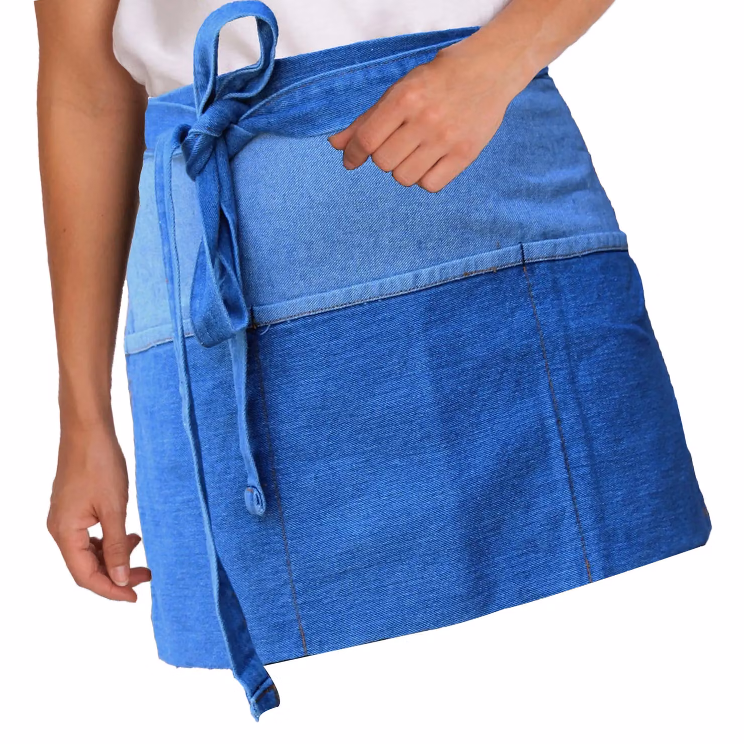 Dennys Heavyweight Money Pocket Short Apron in Blue – 2