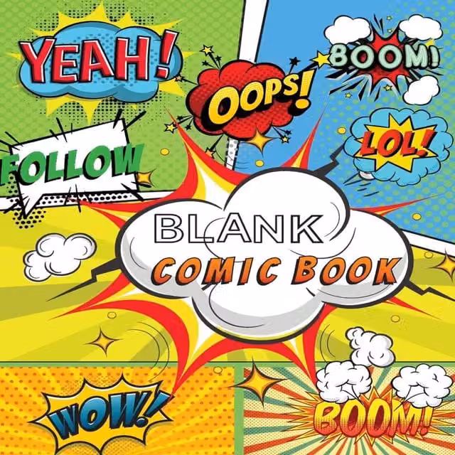 Power of Gratitude Blank Comic Book, 120 Pages, Multicolour