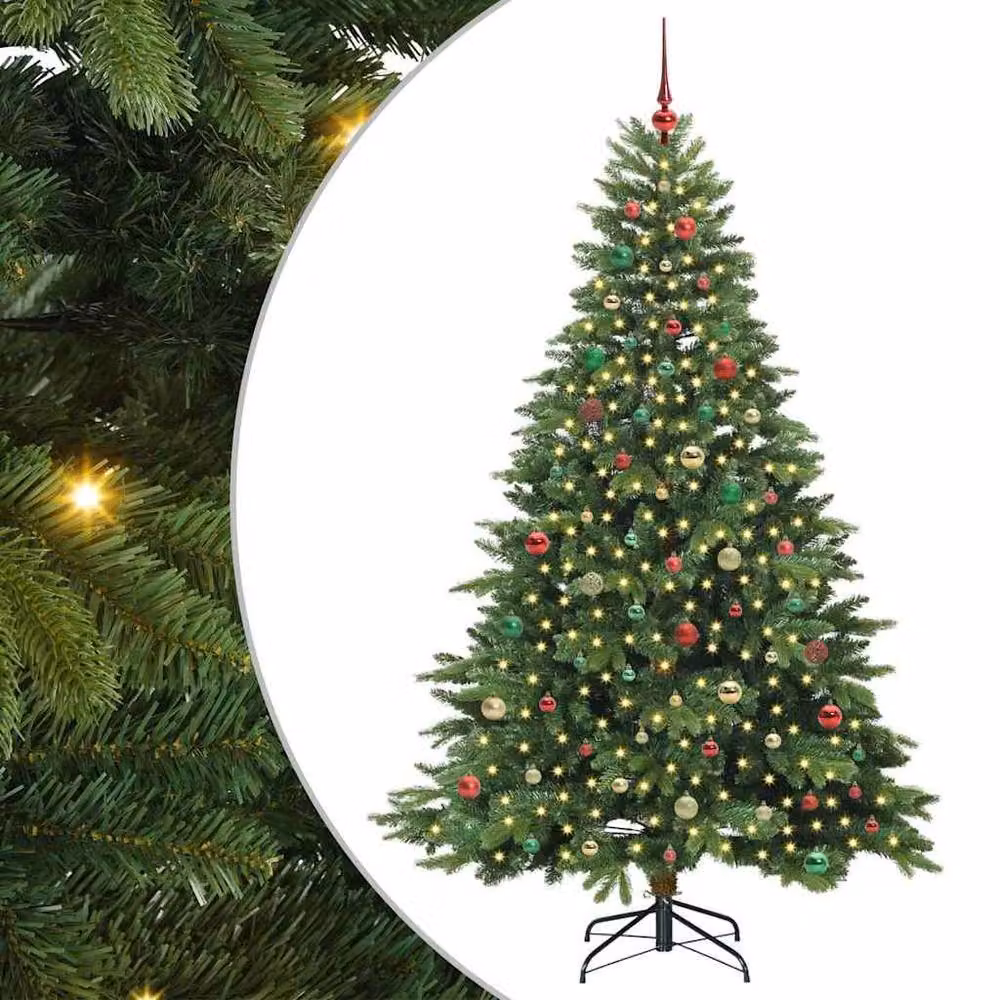 Berkfield Home Artificial Green Christmas Tree with 300 LEDs, Height: 210 cm – 2