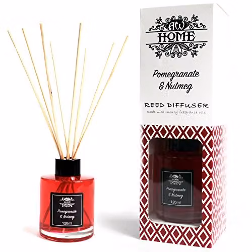 KDMD Ancient Wisdom Reed Diffuser, Pomegranate and Nutmeg, 120ml, Red – 1