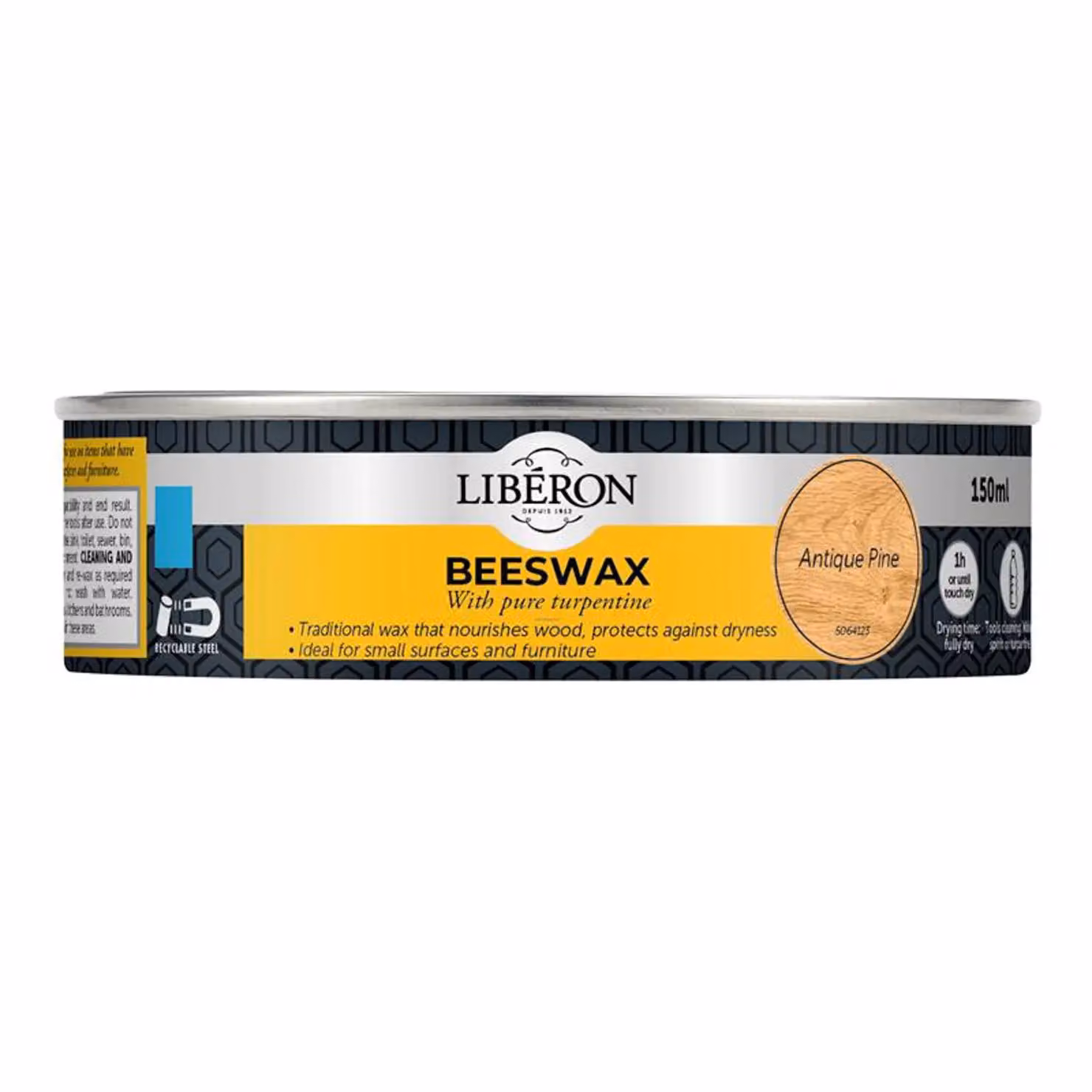 Liberon Natural Beeswax Paste in Antique Pine, Brown, 150 ml – 2