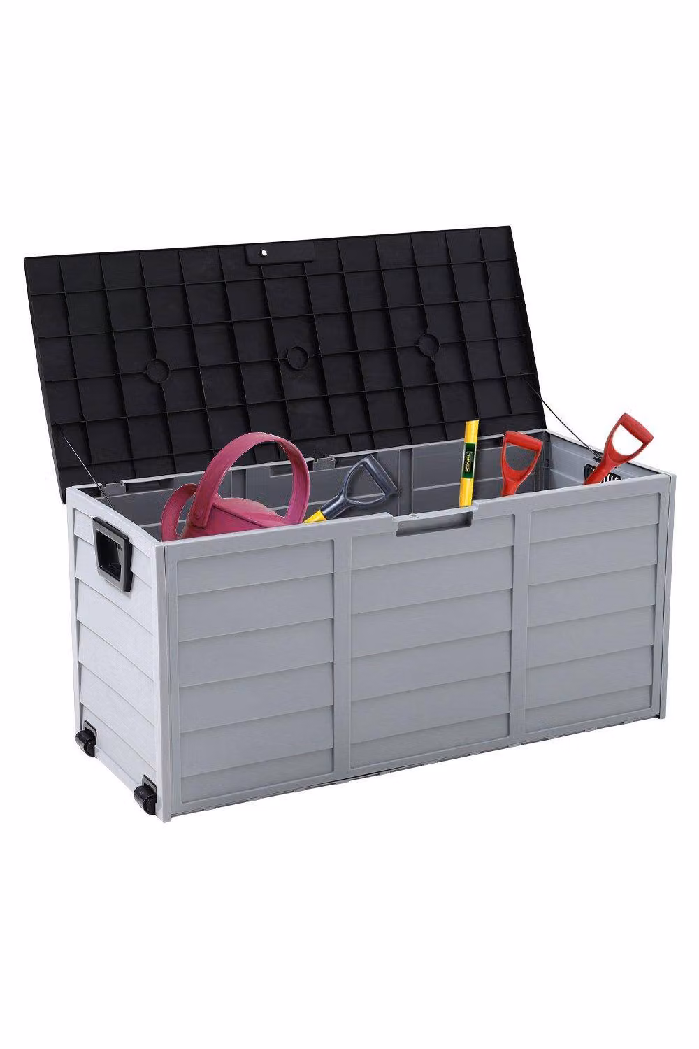 Garden Sanctuary Large Waterproof Plastic Garden Storage Box with Wheels in Black – 3