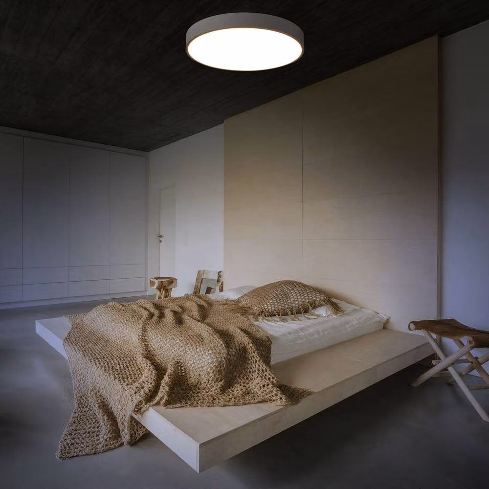 Netlighting Stac LED Flush Ceiling Light in White Opal with Neutral White 4000K Light – 2