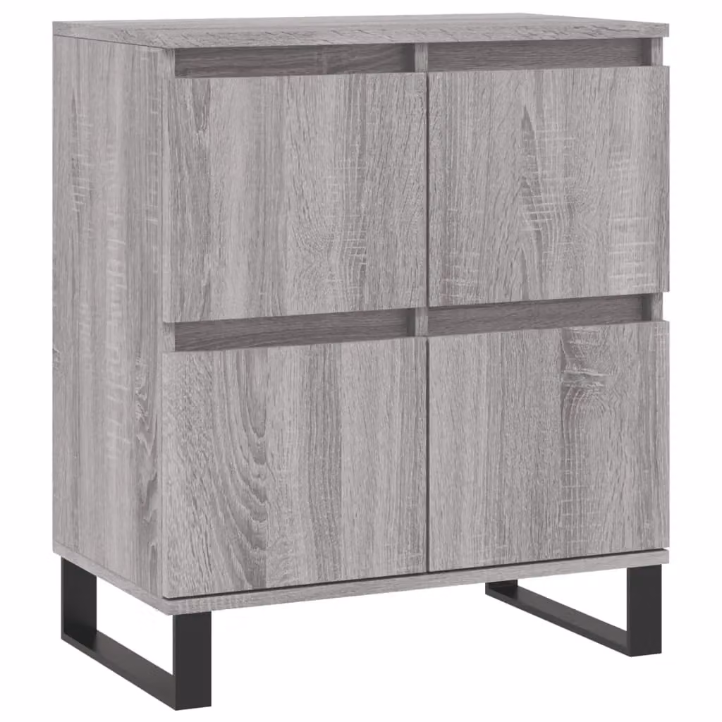 Berkfield Home 3-Piece Sideboard Set in Grey Sonoma Matt MDF – 3