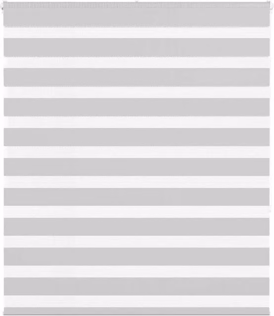 Berkfield Home Zebra Blind in Light Grey, W: 125 cm, H: 150 cm