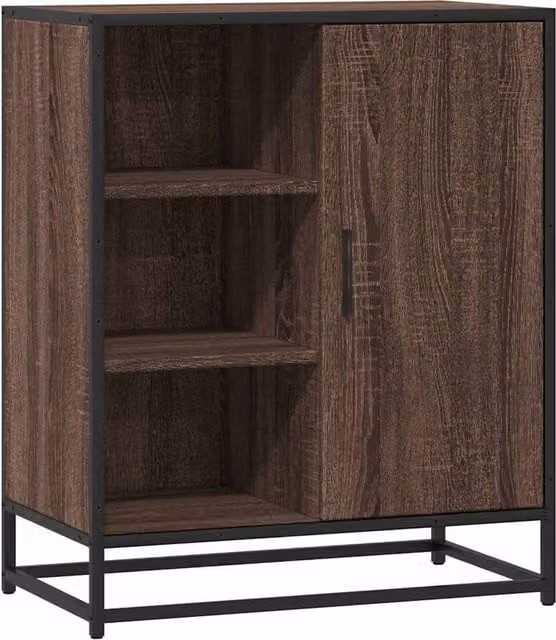 Berkfield Home Industrial Sideboard in Brown Oak, W/D/H: 62 x 35 x 76 cm – 1