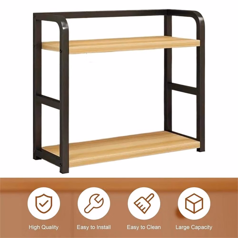 Nordara 2 Tier Spice and Makeup Organiser in Brown – 4
