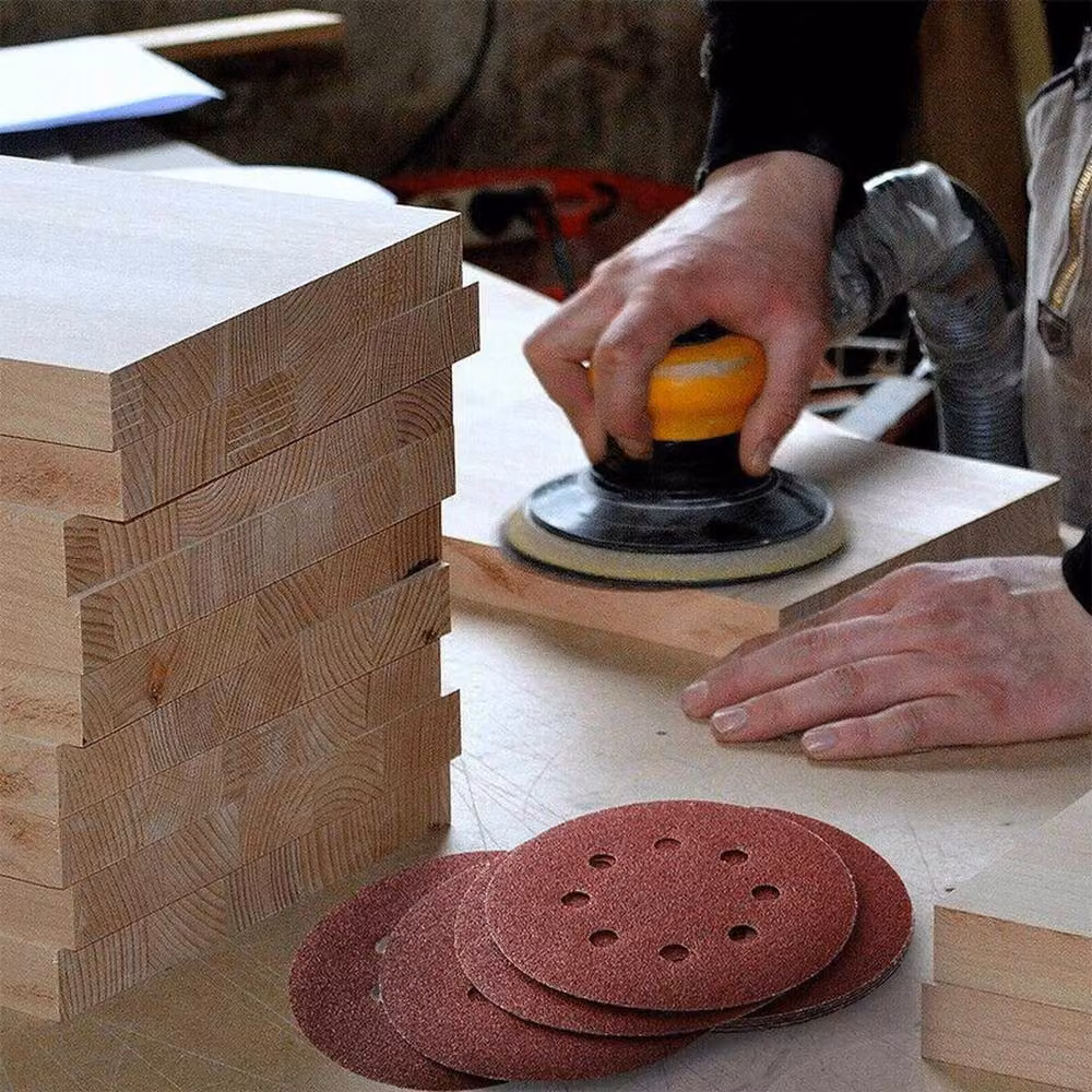 SPETLEK 100-Piece Brown Sanding Discs for Random Orbital Sanders, 125mm – 4