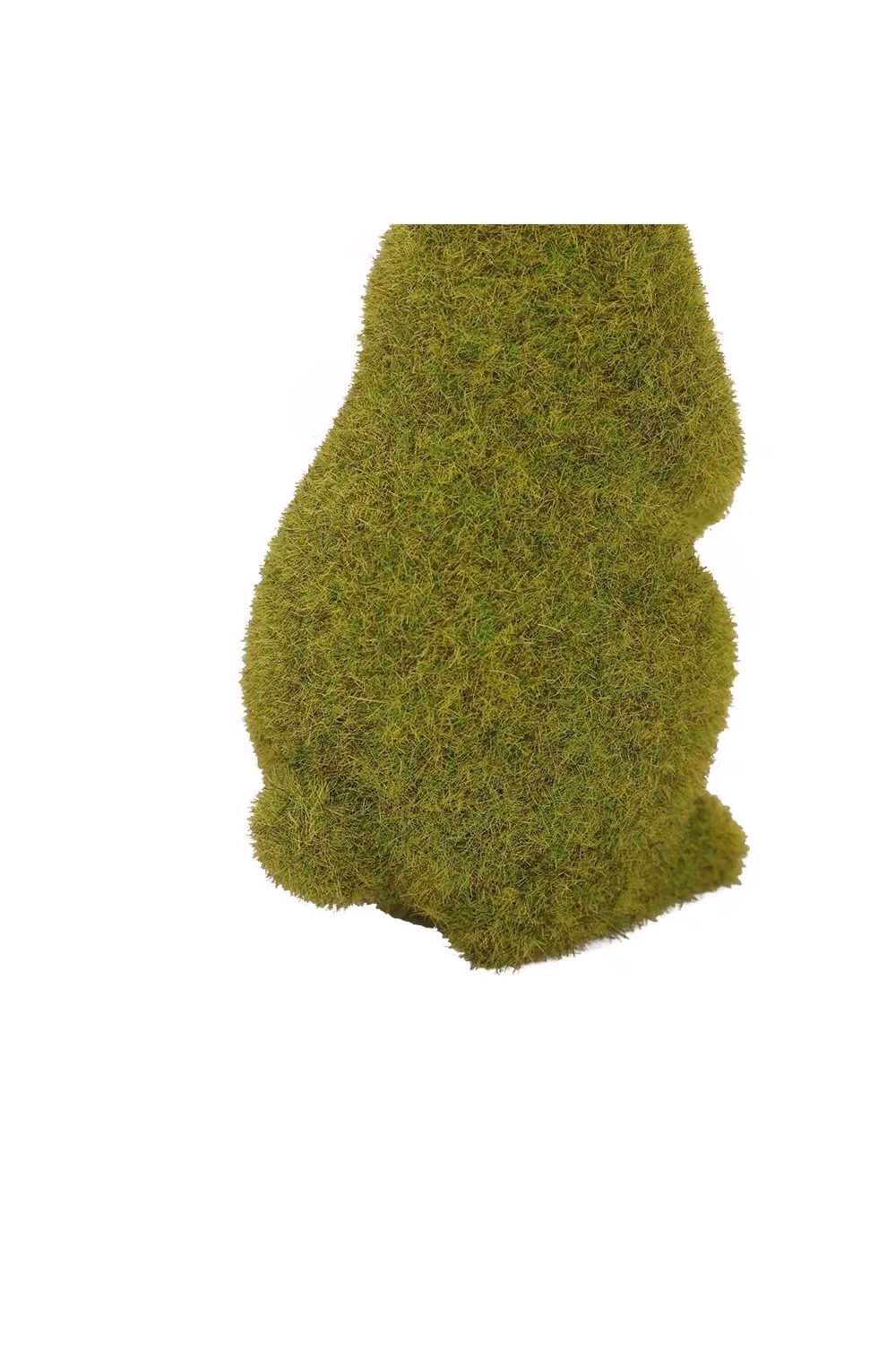 Living and Home Flocked Standing Rabbit Garden Ornament in Green Resin for Outdoor Decor – 3