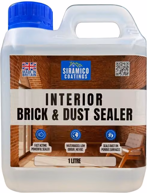 SIRAMICO COATINGS Matt Interior Brick and Dust Sealer, Transparent, 1 l – 1