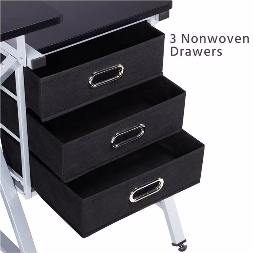 Kelvenix Adjustable Drafting Table in Black with Tilting Top and Height Adjustment – 4