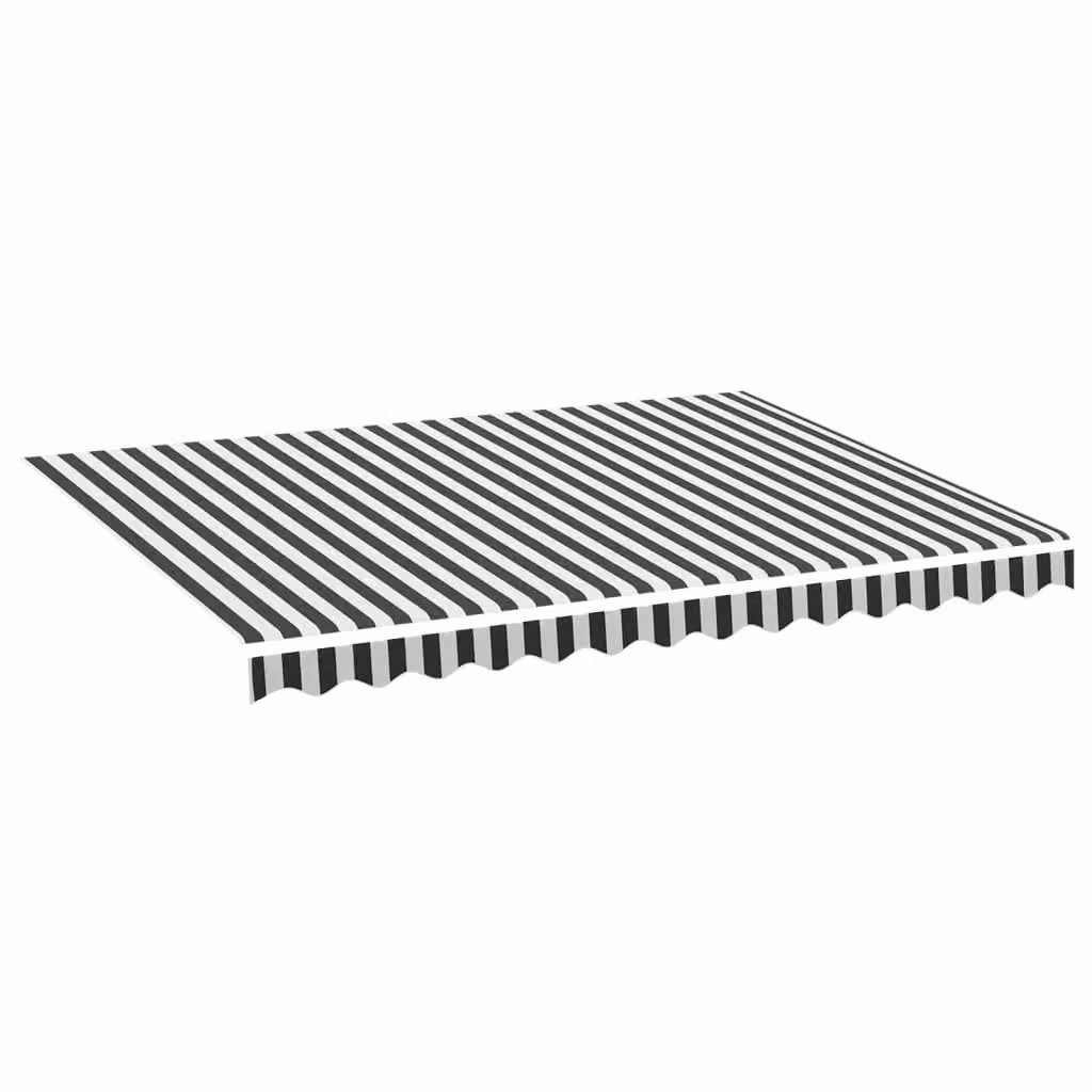Berkfield Home Replacement Awning Fabric in Black, Anthracite and White, Polyester, W: 3.5 m, D: 2.5 m – 2