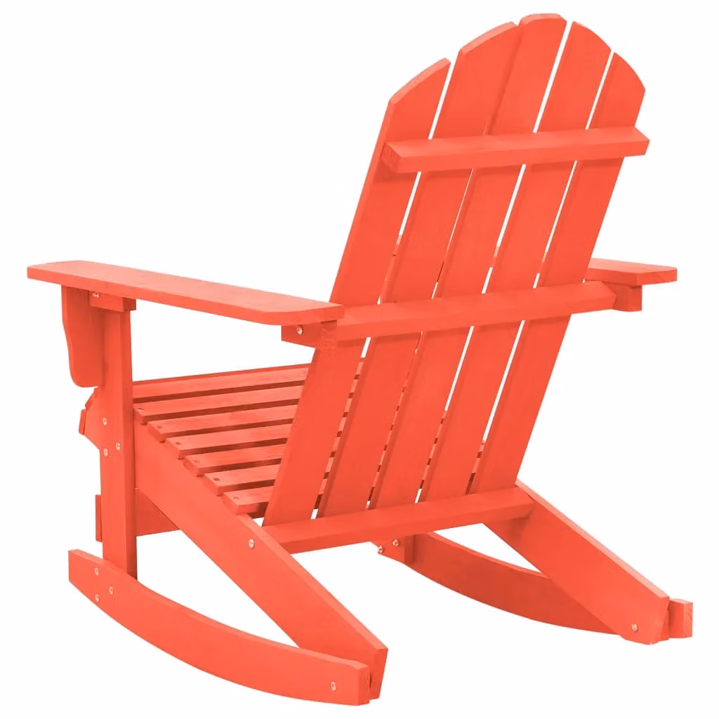 Berkfield Home Garden Red Rocking Adirondack Chair in Treated Hardwood – 2