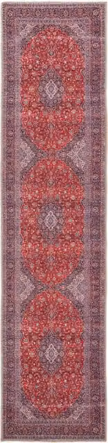 The Rug House Red Oriental Traditional Washable Cotton Rug, W: 240 cm, D: 60 cm
