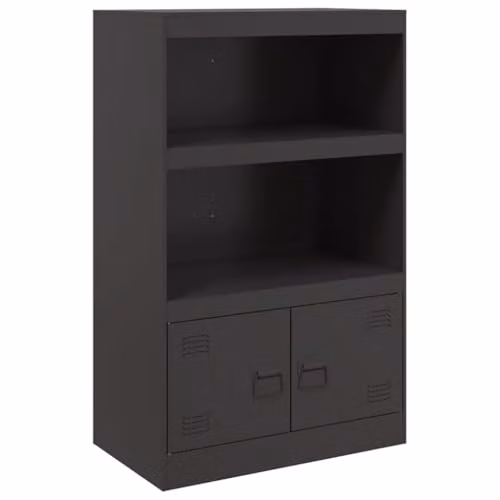vidaXL Industrial Metal Sideboard in Black, W/D/H: 67 x 39 x 107 cm