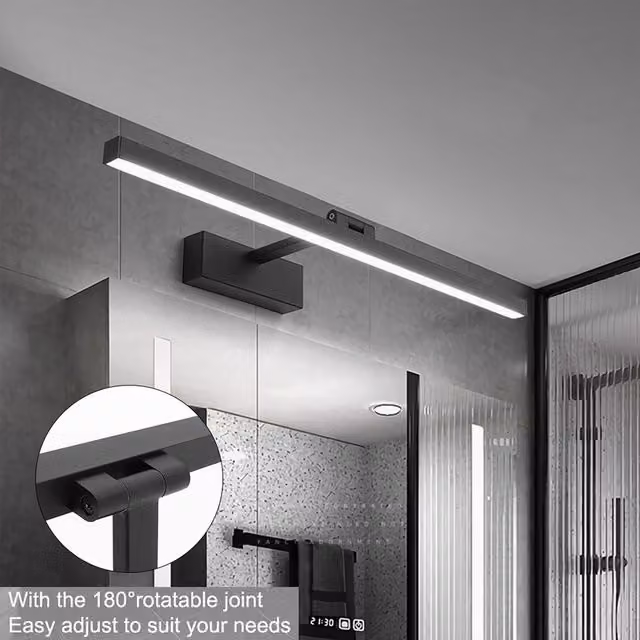 Livingandhome 12W LED Vanity Light Bar in Black