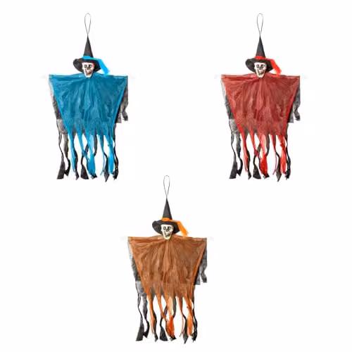 VFM e-Store Hanging Skeleton Halloween Decoration with Light Up Eyes in Red – 7