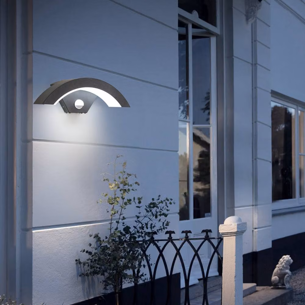 COMELY 24W LED Outdoor Wall Light with Motion Sensor, IP65 Waterproof, Black – 3