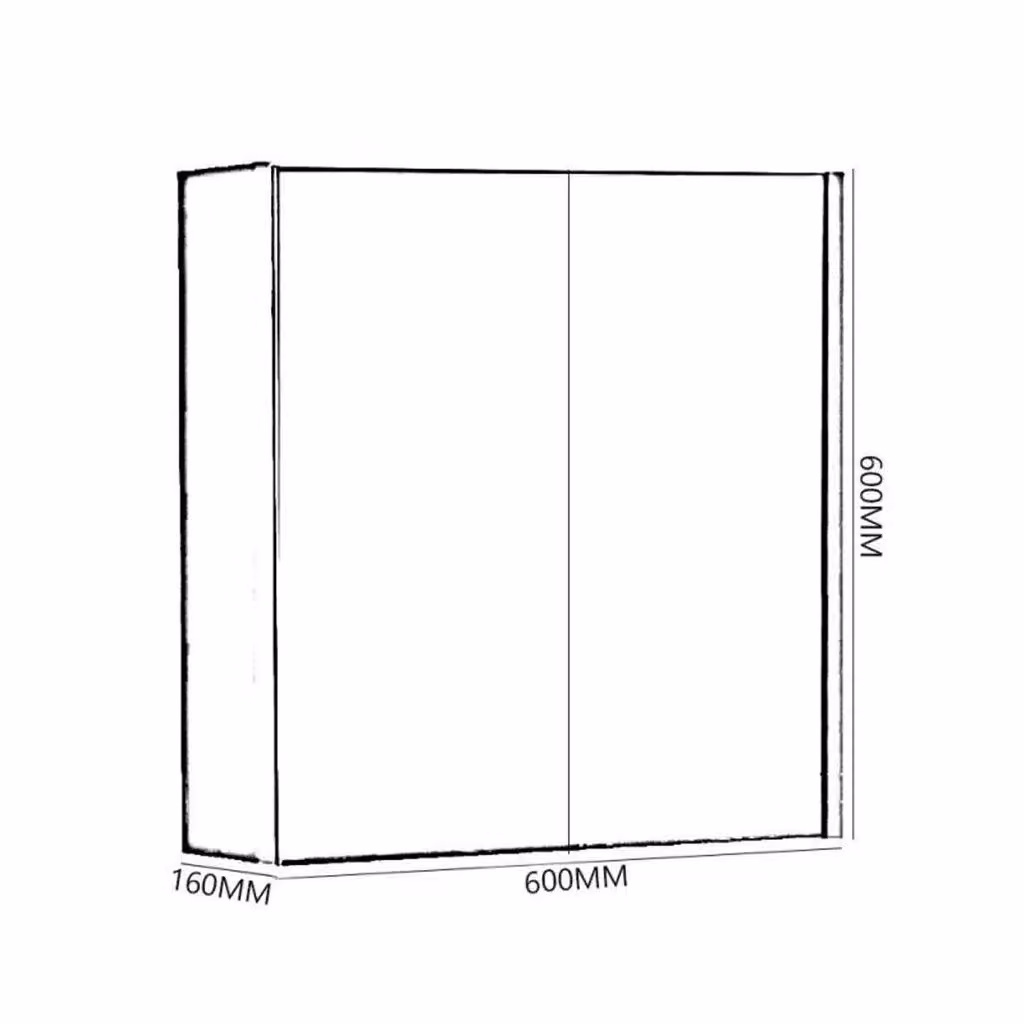 Clifton Basalt Grey 2 Door Wall Mounted Bathroom Mirror Cabinet with Soft Close Hinged Doors and Internal Shelves, Width: 60 cm – 3