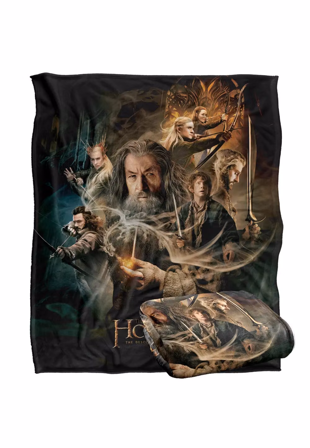 LOGOVISION The Hobbit The Desolation of Smaug Super Soft Fleece Throw Blanket, Multicolour and White, W/D/H: 152 x 127 cm – 6