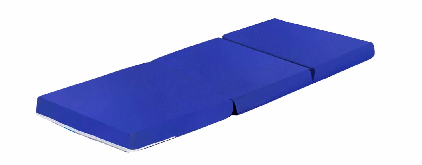 Rest Relax Blue Faux Leather Folding Futon Mattress Chair – 2