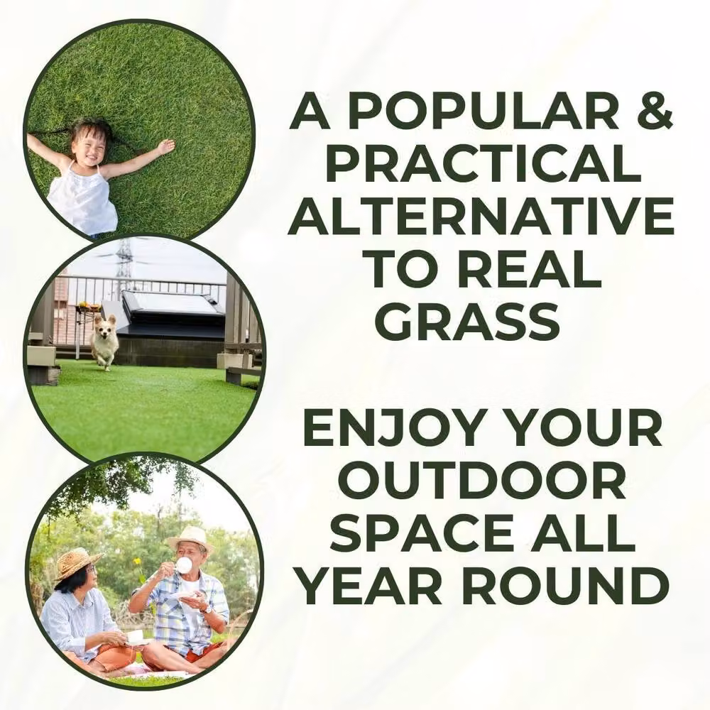 Ark Mat 7mm Artificial Grass Green W: 18 m, L: 4 m – 3