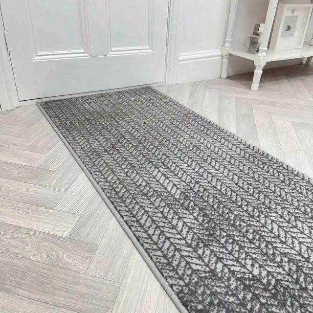 runrug Empire Hallway Carpet Runner Rug in Light Grey, W/D/H: 70 x 240 cm