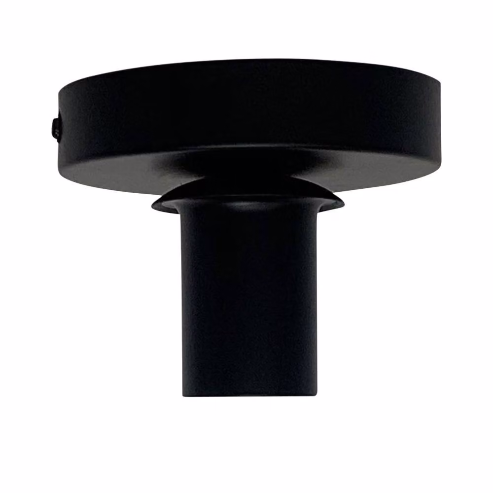First Choice Lighting Cynthia Set of 2 Black Round Metal Ceiling Flush Lights – 2