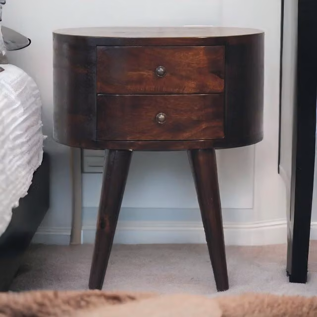 Artisan Furniture Mango Wood Bedside Table in Brown