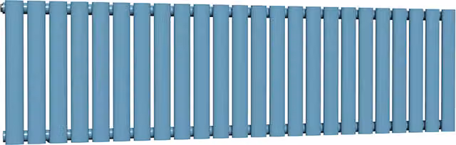 Lux Heat Oval Horizontal Single Wall Mounted Radiator in Blue, W/H: 144 x 40 cm