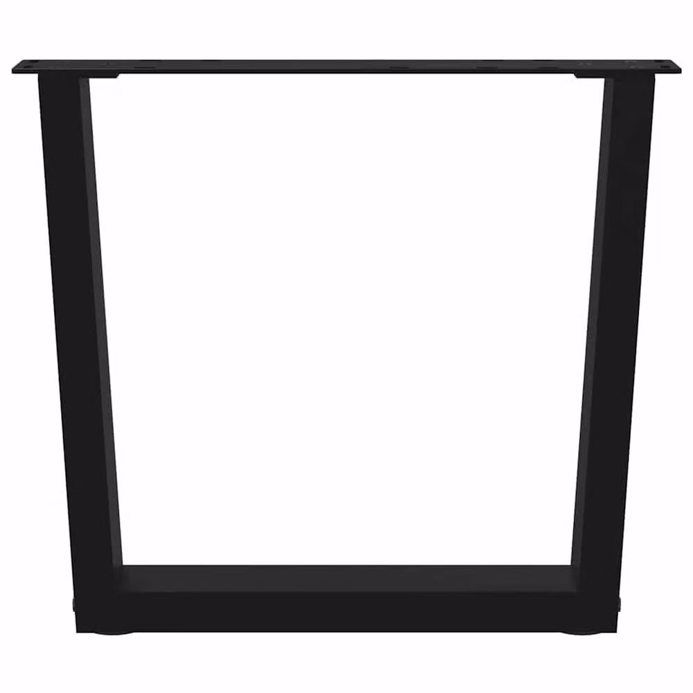 Berkfield Home Modern V-Shape Dining Table Legs, 2 Pieces, Black Steel, H: 42-43.3 cm x W: 60 cm – 3