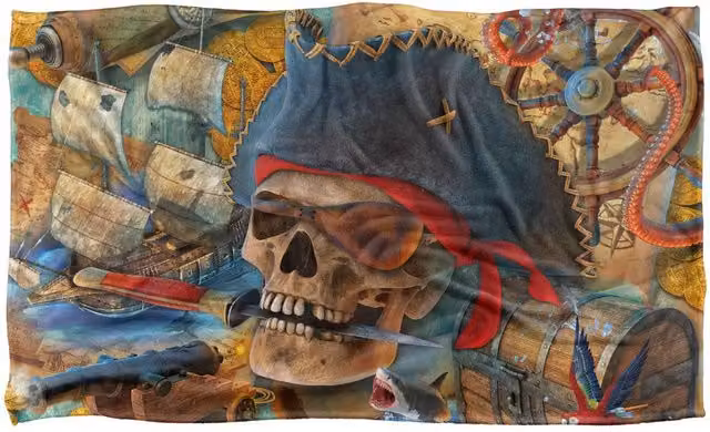 JQ Licensing Pirates Rule Silky Touch Super Soft Fleece Throw Blanket, Multicolour, W: 91 cm, D: 147 cm – 4