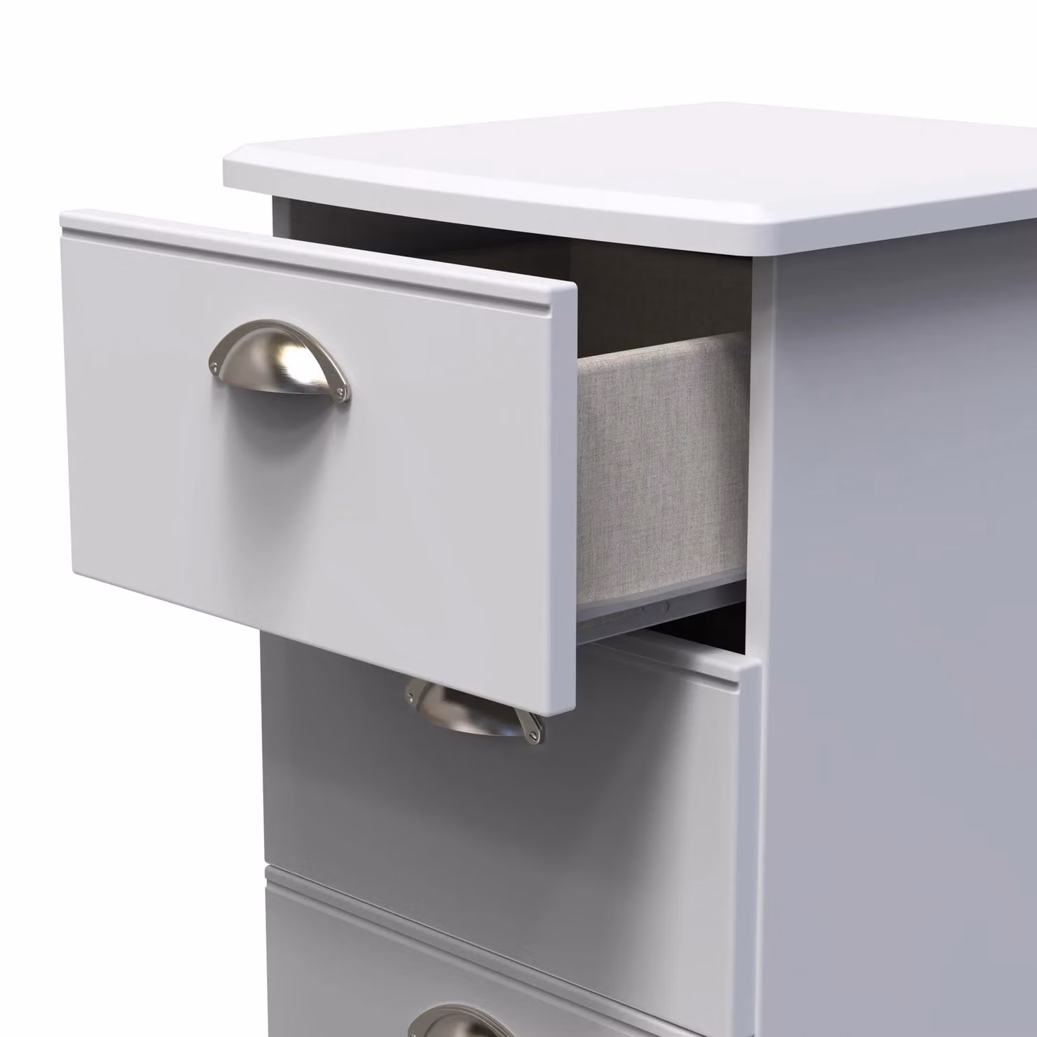 Ready Assembled 2 U Albert 4 Drawer Tall Bedside Cabinet in Grey – 2