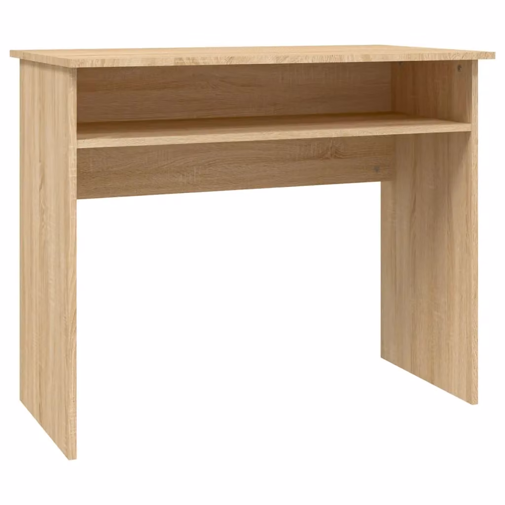 Berkfield Home Computer Desk in Sonoma Oak Brown, W/D/H: 90 x 50 x 74 cm – 2