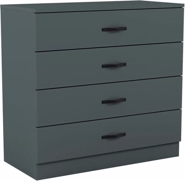 KORVIXA Modern 4 Drawer Chest in Green, W: 100 cm x D: 100 cm – 1