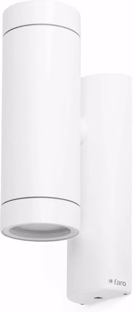 Faro Steps 2 White Outdoor Wall Light for Garden and Steps
