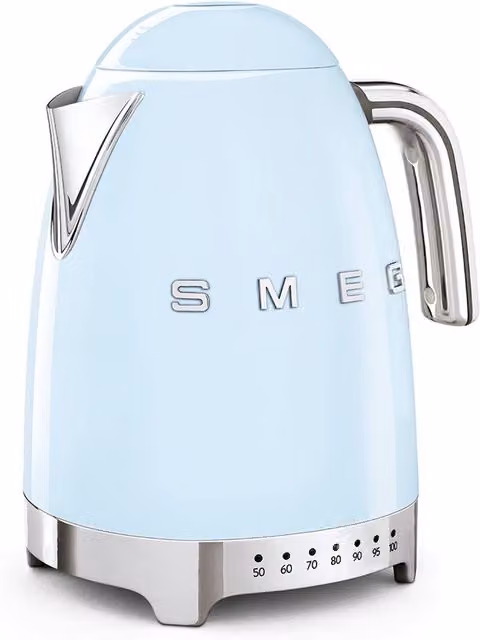 Smeg KLF04 50s Retro Kettle with Temperature Selector, 1.7 l, Blue
