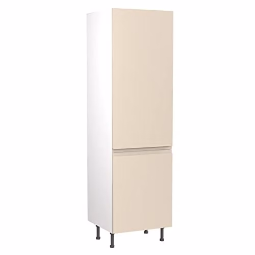 Kitchen Kit Cashmere Matt J-Pull Tall Fridge and Freezer Housing Unit W/D/H: 60.0 x 60.0 x 212.0 cm