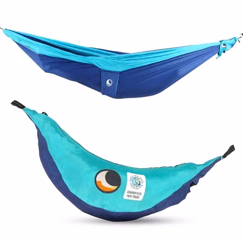 Ticket to the Moon King Size Hammock in Royal Blue and Turquoise, W: 3.2 m, D: 2 m – 1
