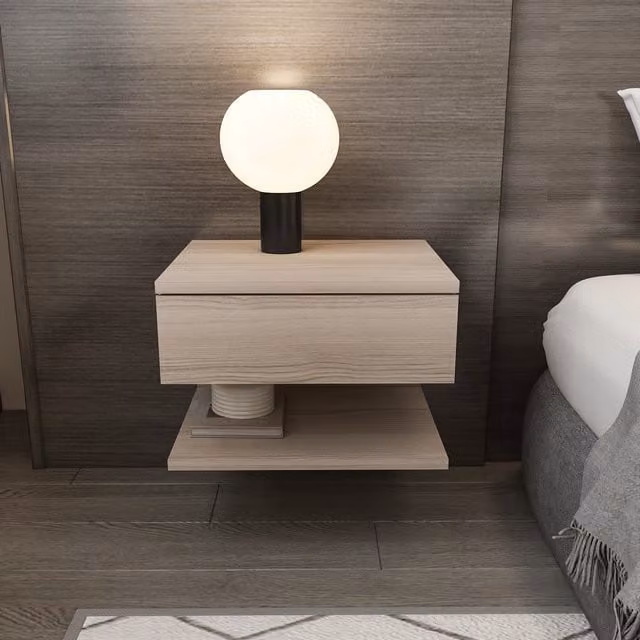 Decorotika Cordoba Vivid Floating Bedside Table in Grey or Beige