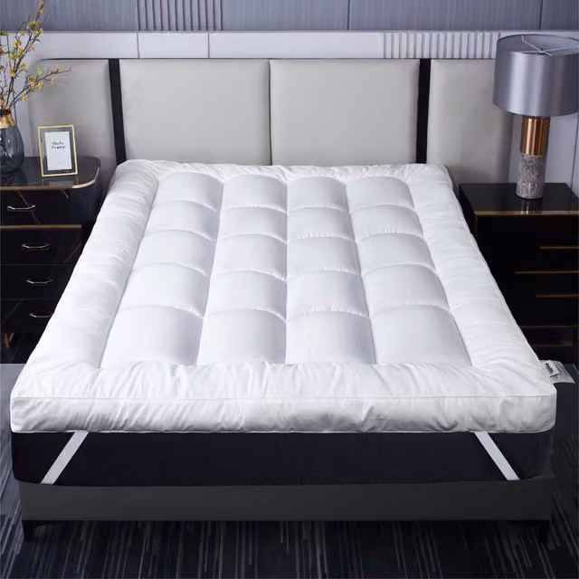 Ezysleep Hypoallergenic Microfibre Mattress Topper, White, W: 90 cm, H: 10.16 cm